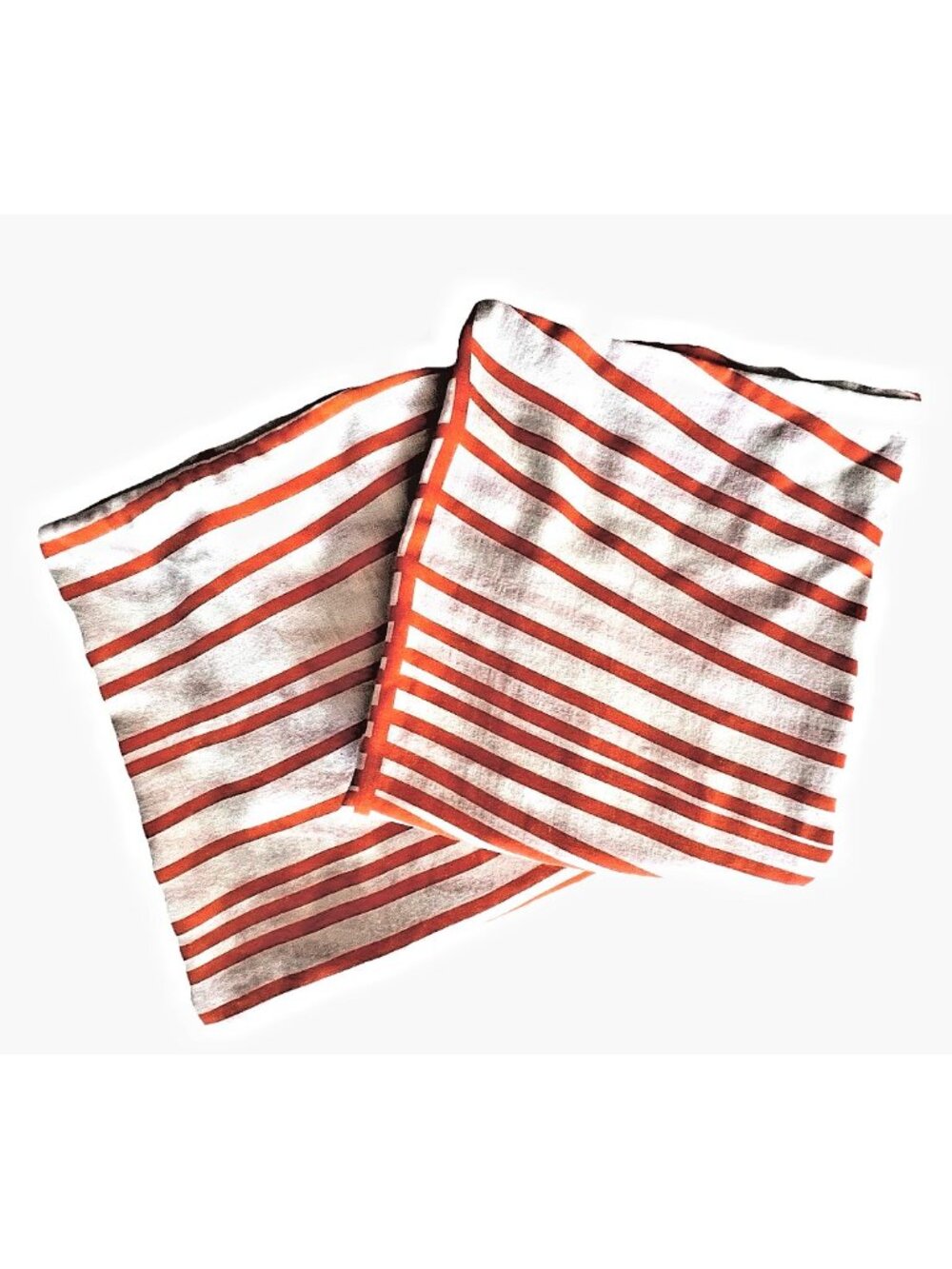 IKEA Pillowcase Pair ÖDESTRÄD Orange Modern Stripes Cotton Poly Standard Bedding